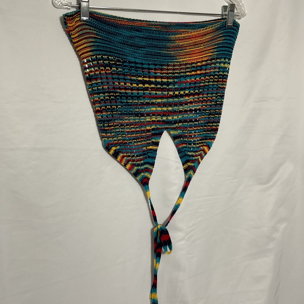 SHEIN Multi Colored One Piece Knitted Swimsuit / Halter Top. Size 6